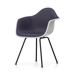 VITRA Eames Plastic Armchair with full padding and black base DAX NEW DIMENSIONS