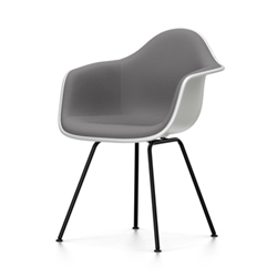 VITRA Eames Plastic Armchair with full padding and black base DAX NEW DIMENSIONS