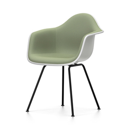 VITRA Eames Plastic Armchair with full padding and black base DAX NEW DIMENSIONS