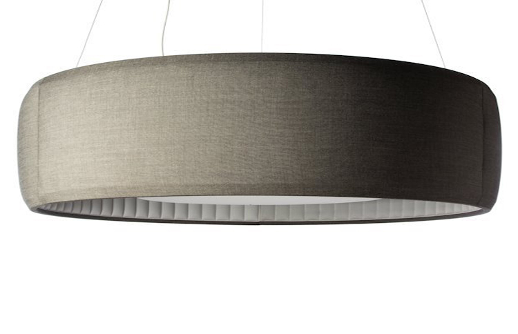 LUCEPLAN lampe à suspension SILENZIO (Ø150 cm Sable - Tissu Kvadrait Remix 2)
