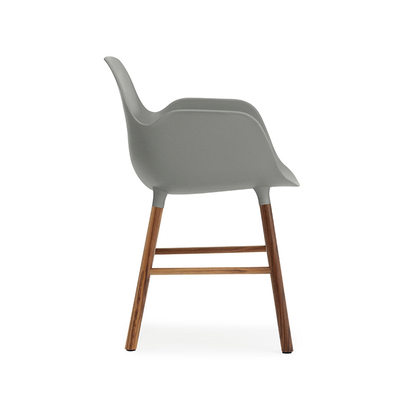 NORMANN COPENHAGEN FORM ARMCHAIR with walnut base