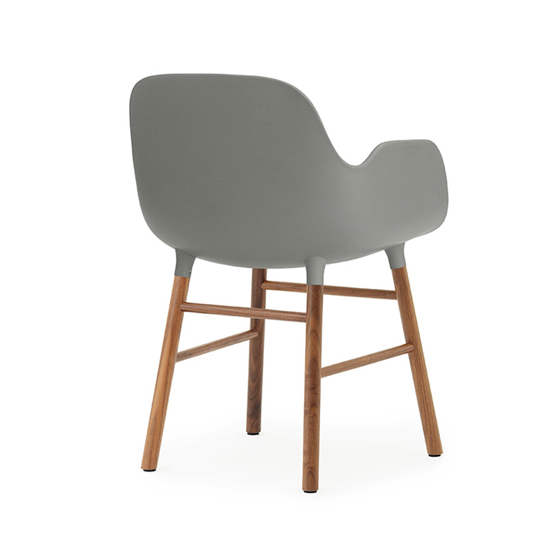 NORMANN COPENHAGEN FORM ARMCHAIR with walnut base