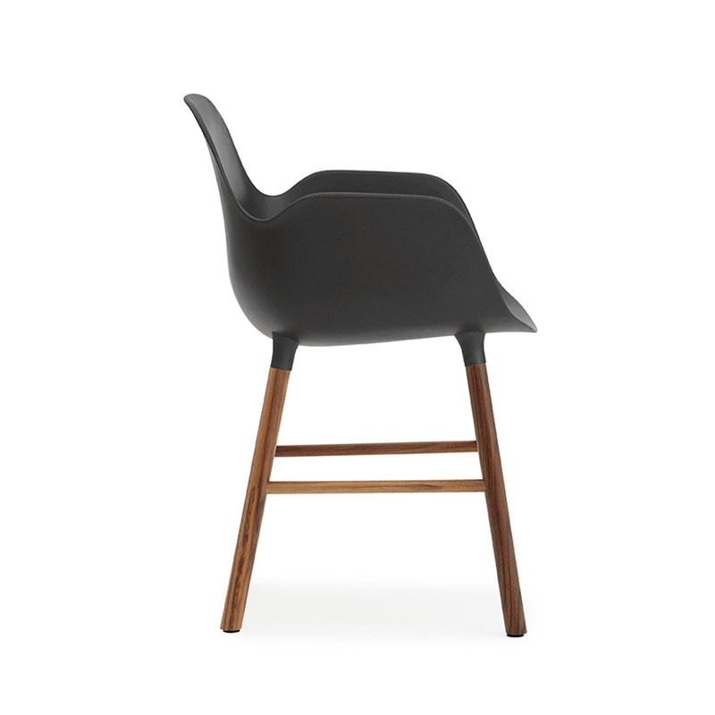 NORMANN COPENHAGEN FORM ARMCHAIR with walnut base