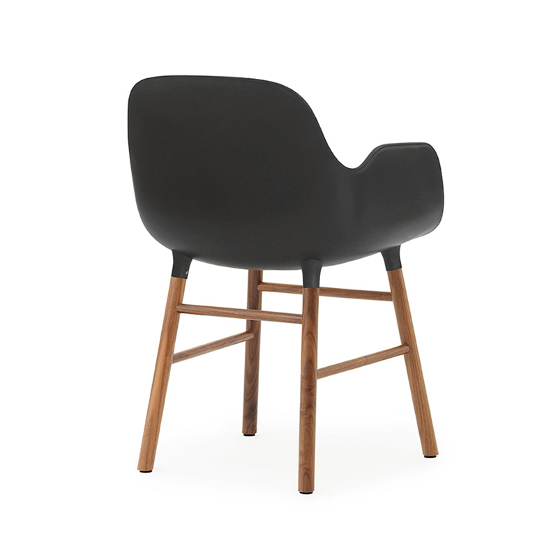 NORMANN COPENHAGEN FORM ARMCHAIR with walnut base