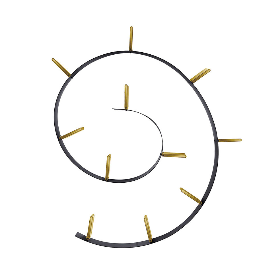 KARTELL bibliothèque murale POPWORM 5,20 m (Noir/Doré - PVC coloré dans la masse flame retardant)