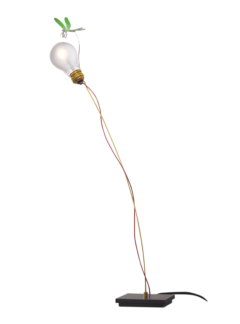 INGO MAURER lampe de table I RICCHI POVERI BZZZZ (Vert - Métal et verre)