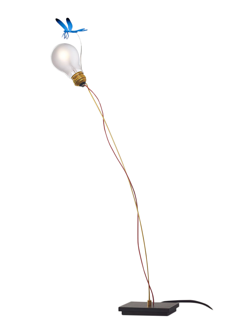 INGO MAURER lampe de table I RICCHI POVERI BZZZZ (Bleu - Métal et verre)