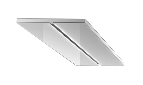 AIRONE hotte au plafond VERDI (90 cm - verre blanc)