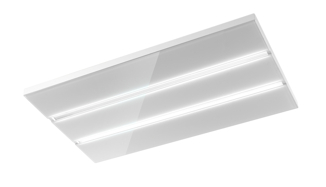 AIRONE hotte au plafond VERDI (120 cm - verre blanc)
