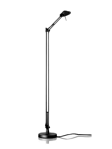LUCEPLAN lampadaire BERENICE D12NPI (Noir réflecteur noir - Aluminium)