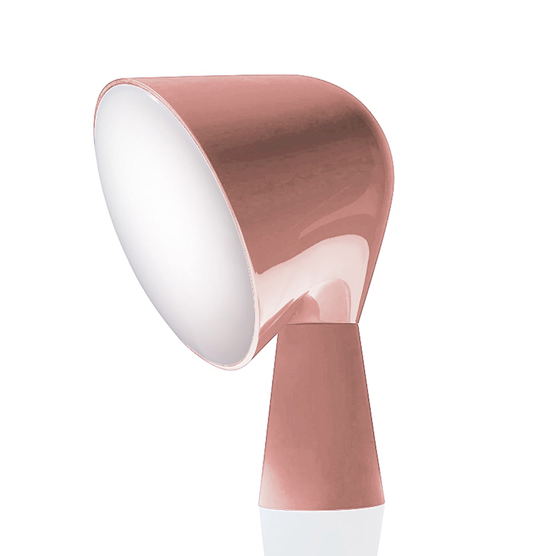 FOSCARINI lampe de table BINIC (Rose - ABS gravé et polycarbonate)