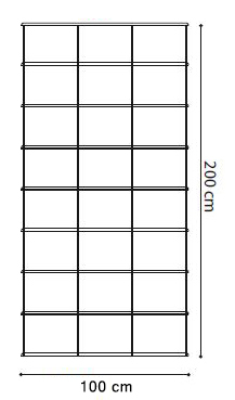 KRIPTONITE bibliothèque murale KROSSING 100 x H 200 cm