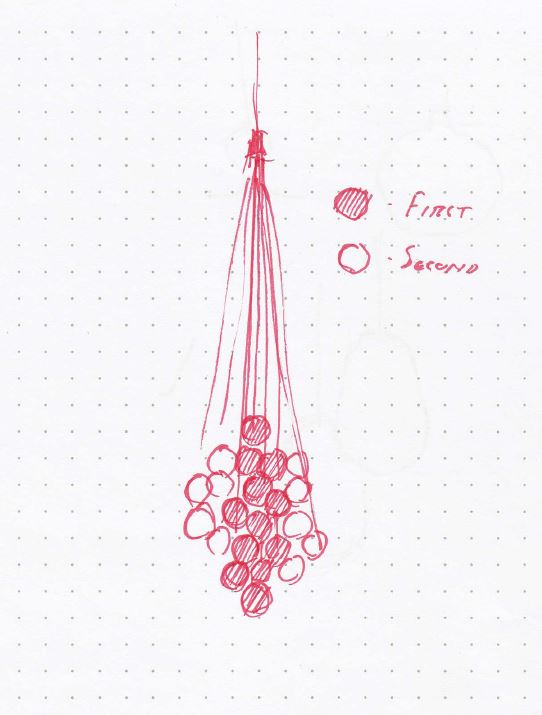 LUCEPLAN lampe à suspension STOCHASTIC avec 72 éléments D87 3000K
