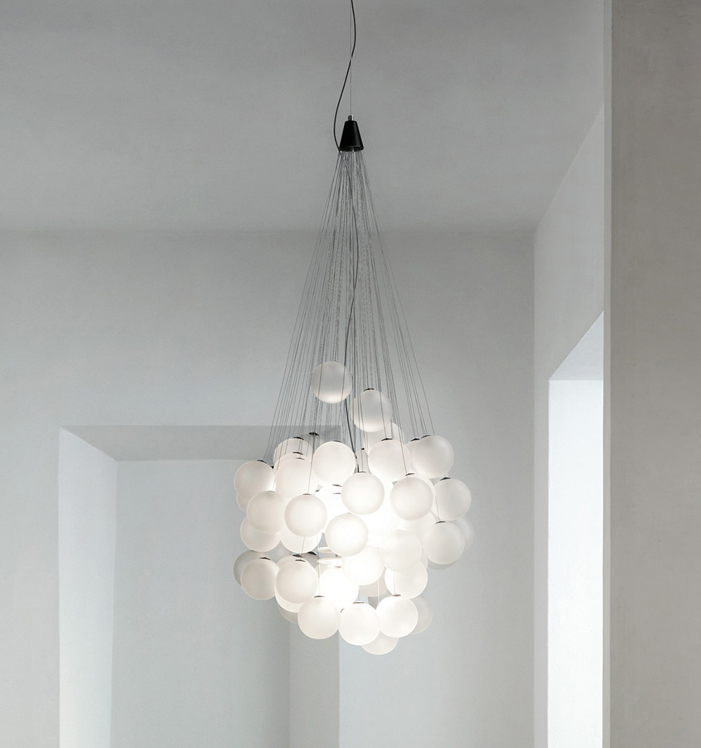 LUCEPLAN lampe à suspension STOCHASTIC avec 72 éléments D87 3000K