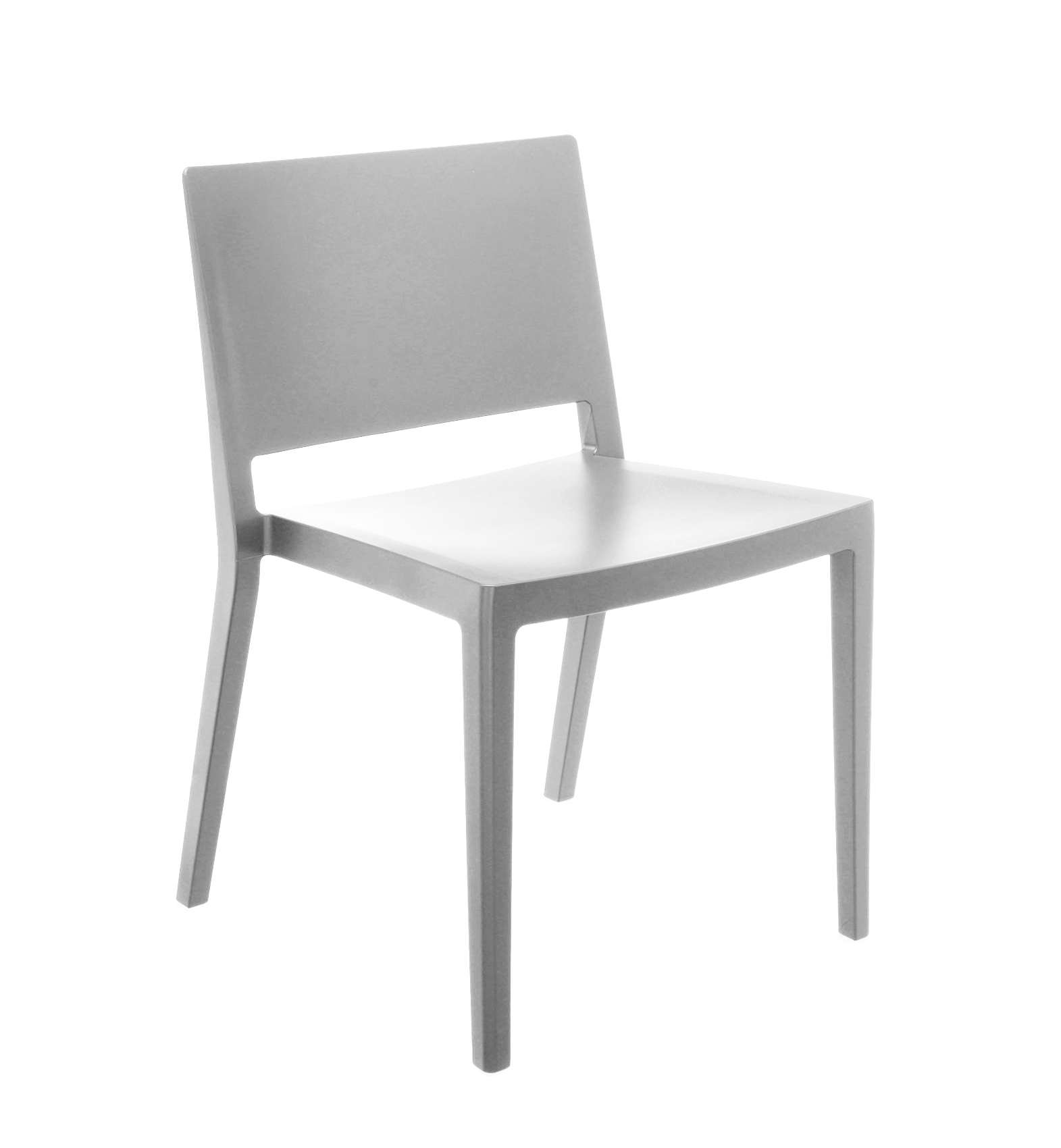 KARTELL set de 2 chaises LIZZ MAT (Gris opaque - technopolymères)
