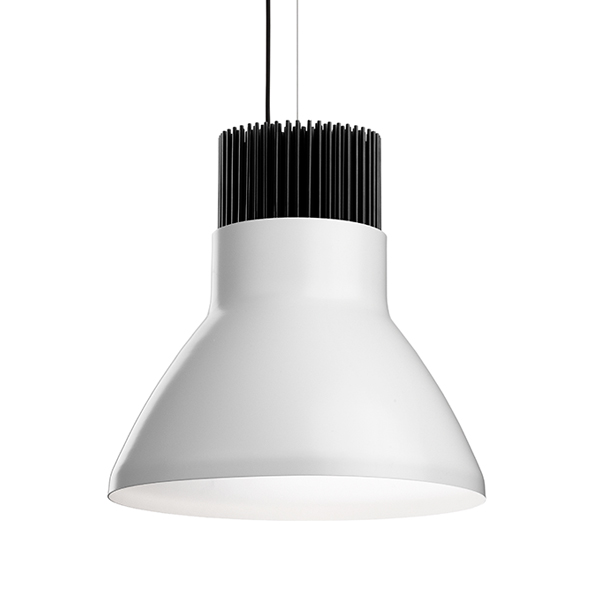 FLOS ARCHITECTURAL lampe à suspension LIGHT BELL (Blanc / Aluminium anodisé - Aluminium)