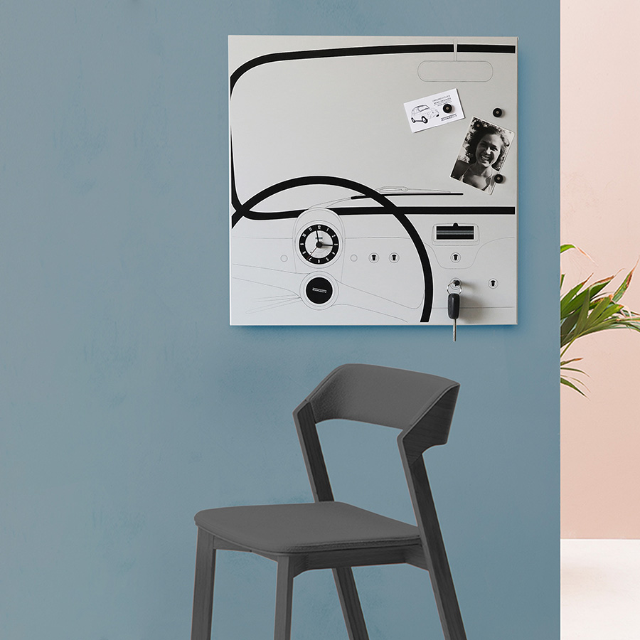 dESIGNoBJECT wall clock CINQUINO CLOCK ORGANIZER