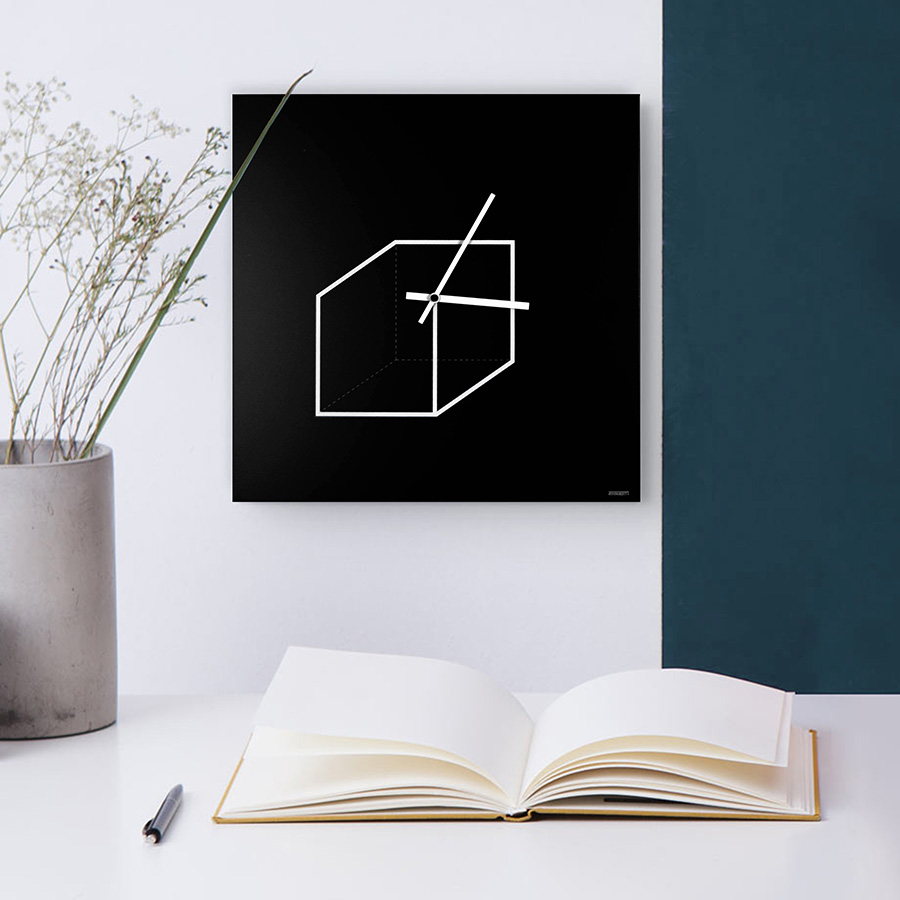 dESIGNoBJECT wall clock CUBE CLOCK