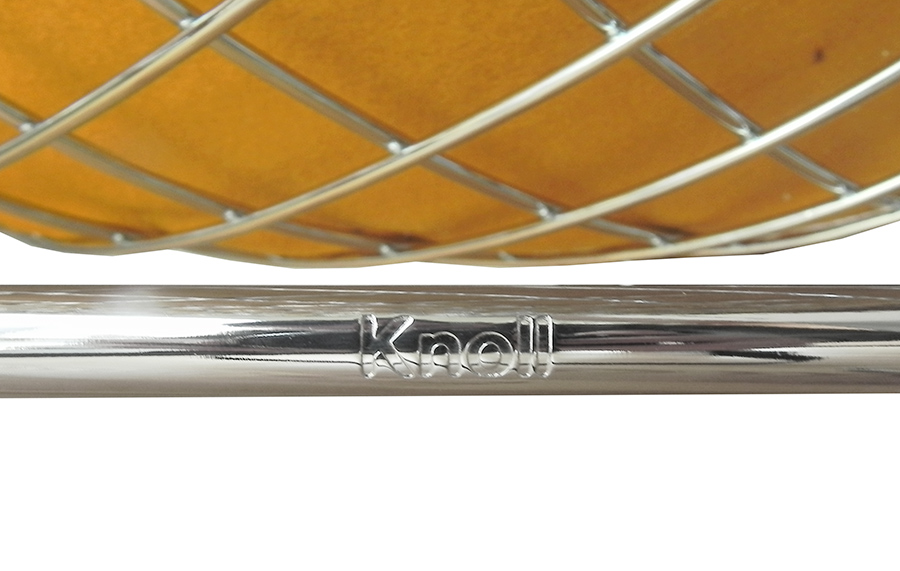 KNOLL relaxation chair and footrest completely covered BERTOIA BIRD