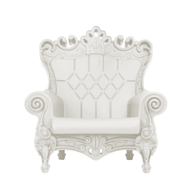 SLIDE fauteuil QUEEN OF LOVE (Blanc lait - Polyéthylène)