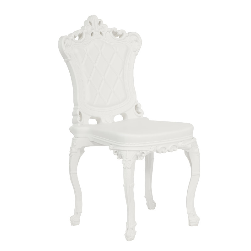 SLIDE set de 2 chaises PRINCESS OF LOVE (Blanc lait - Polyéthylène)