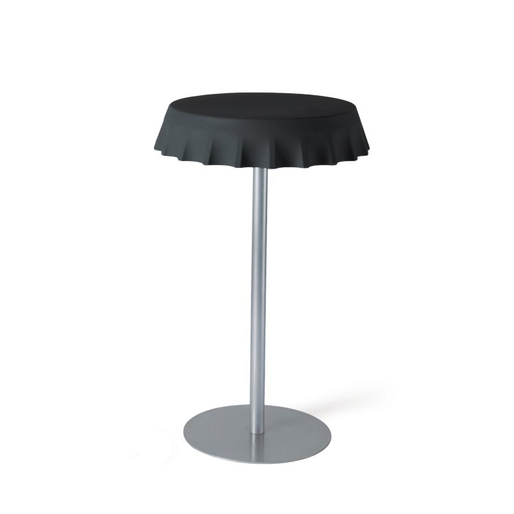 SLIDE table haute FIZZZ H 110 cm (Noir - Polyéthylène et métal)