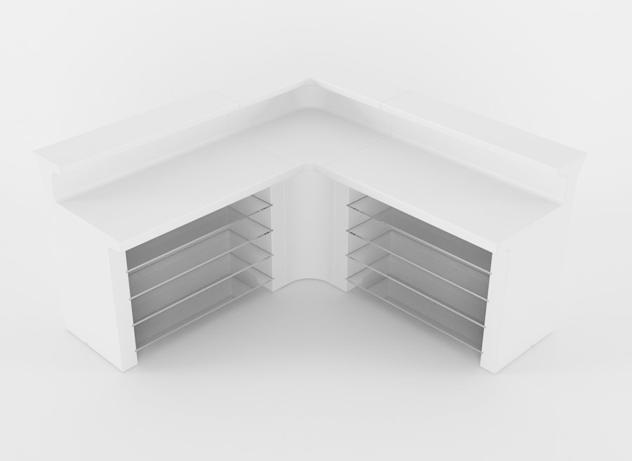 SLIDE luminous bar counter BREAK CORNER