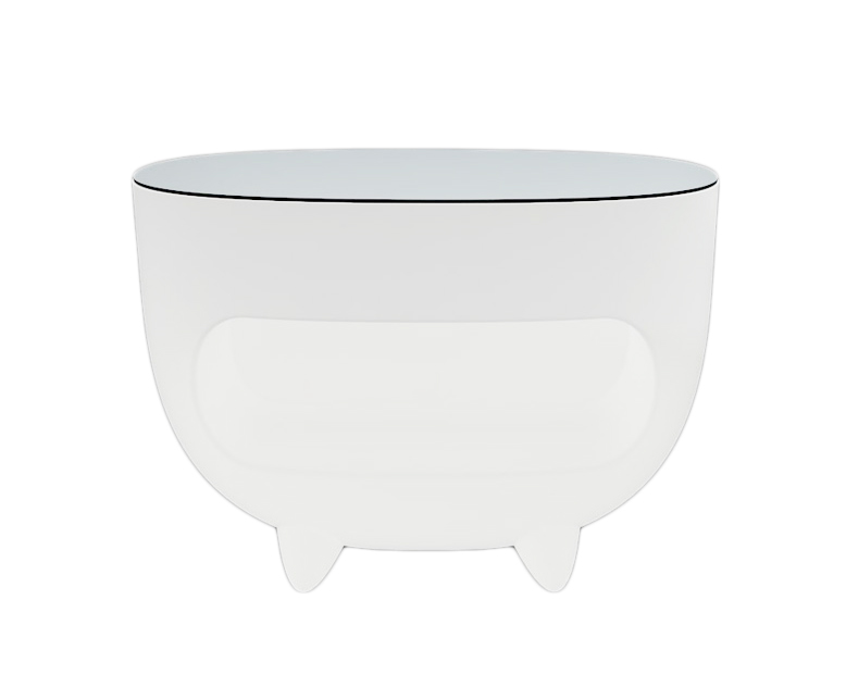 SLIDE comptoir de bar lumineux SPLAY (Blanc - Polyéthylène et verre)