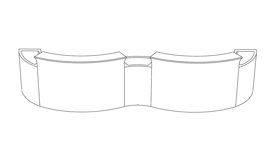 SLIDE composition de comptoirs lumineux BAR 2