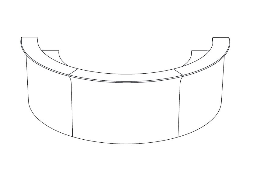 SLIDE composition de comptoirs lumineux BAR 4