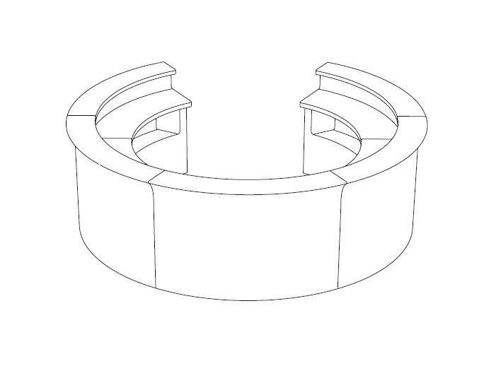 SLIDE composition de comptoirs lumineux BAR 5