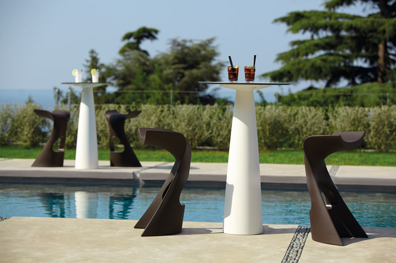 SLIDE table haute avec plateau rond HOPLÀ