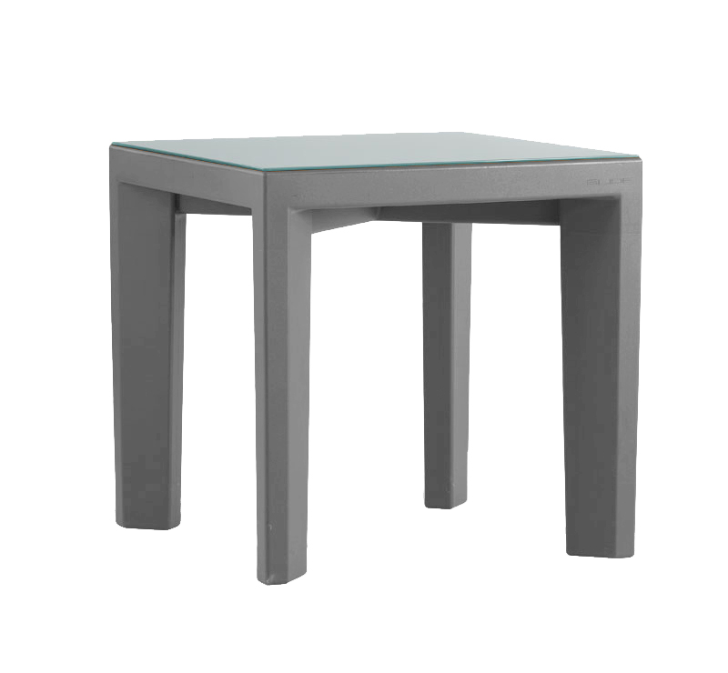 SLIDE table basse pour extérieur GINO (Gris - Polyéthylène et verre)