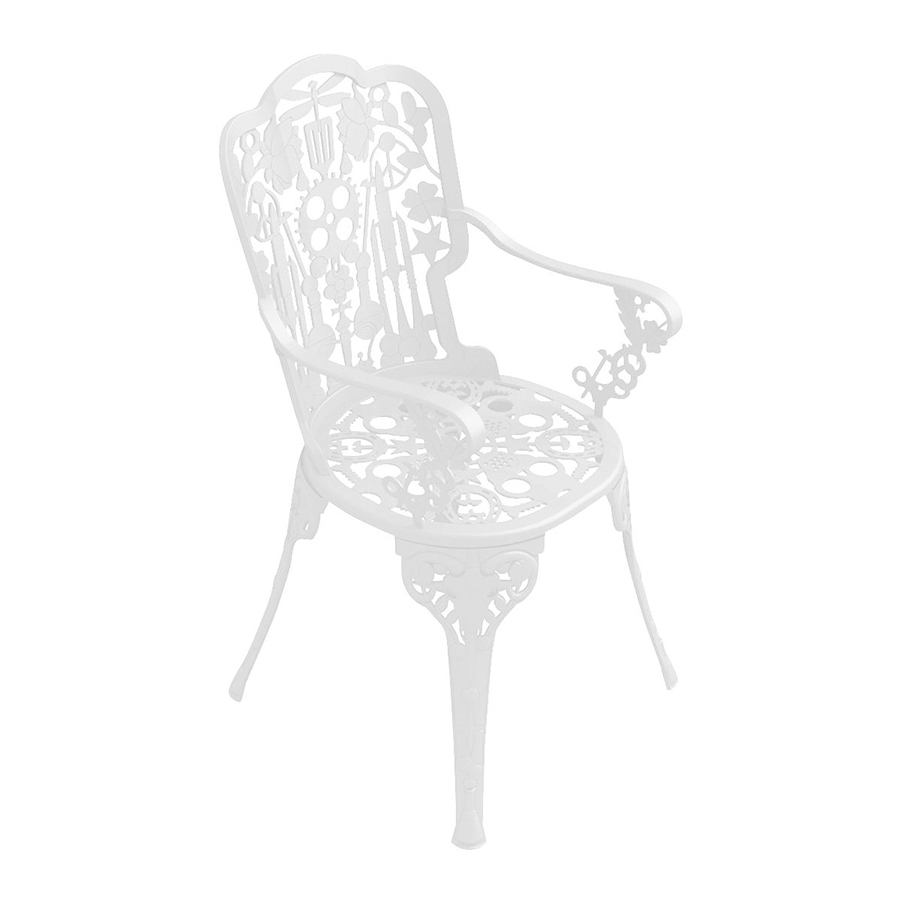SELETTI fauteuil INDUSTRY GARDEN (Blanc - Aluminium)