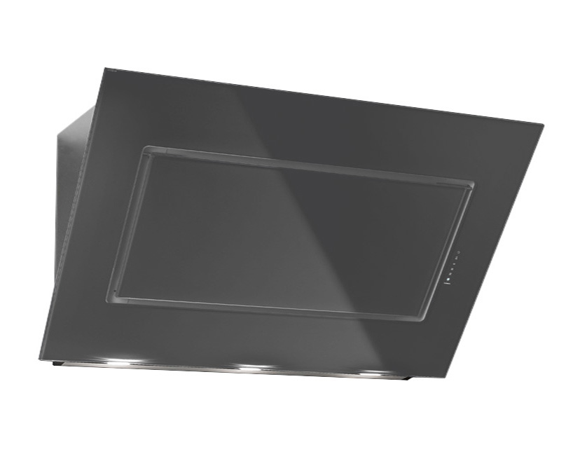 FALMEC hotte murale QUASAR (Gris Anthracite 90 cm - Acier Inox / Verre)