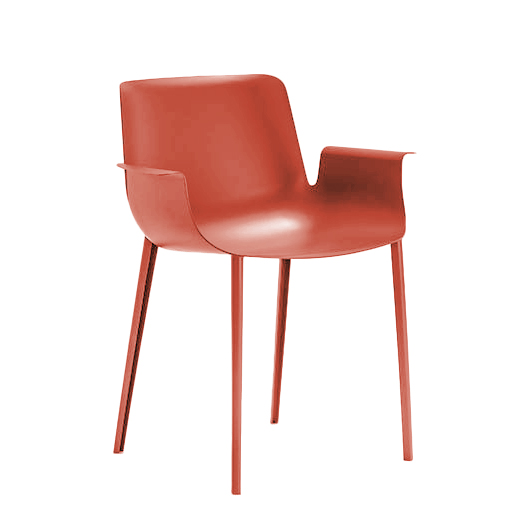 KARTELL fauteuil PIUMA (Orange rouille - Polymère thermoplastique complexe chargé avec fibres de cha