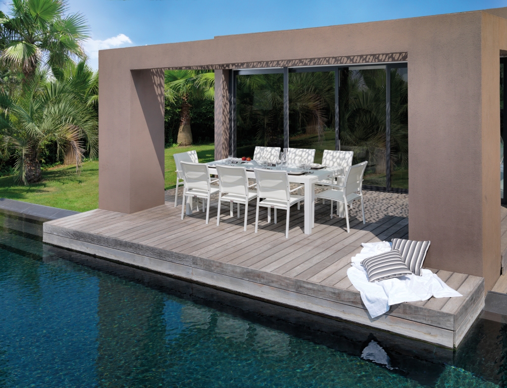 TALENTI set de 4 chaises avec accoudoirs d'extérieur TOUCH Collection PiùTrentanove