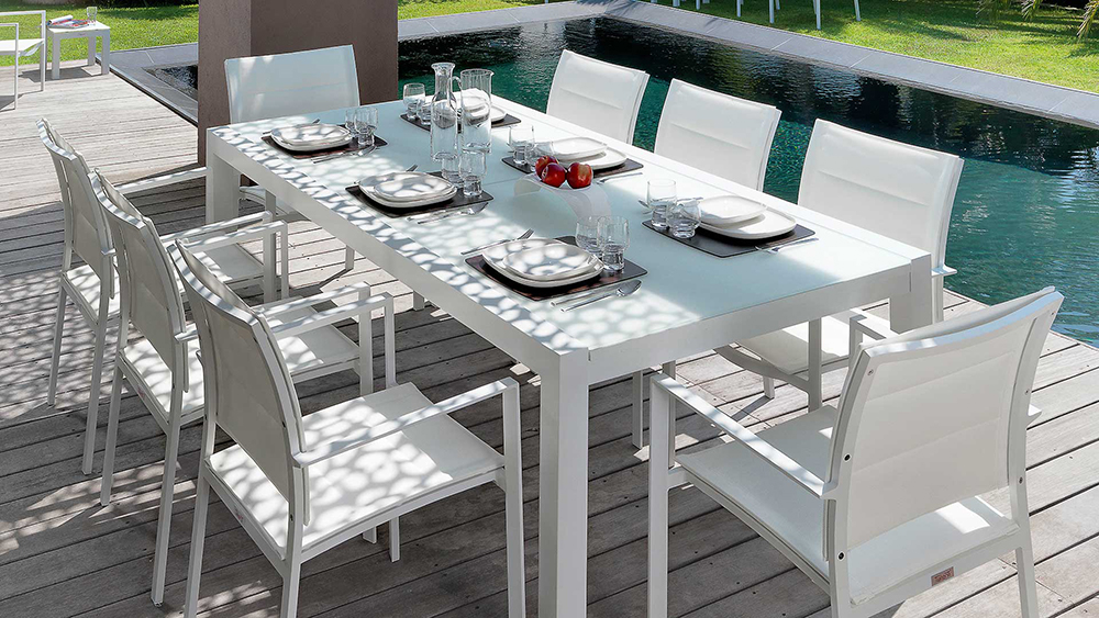 TALENTI set de 4 chaises avec accoudoirs d'extérieur TOUCH Collection PiùTrentanove