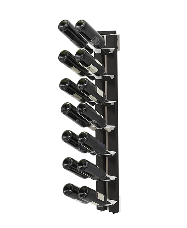 LE ZIE DI MILANO porte-bouteilles sur pied une face fixé au mur ZIA GAIA (H 110 cm / Noir - Hêtre ma