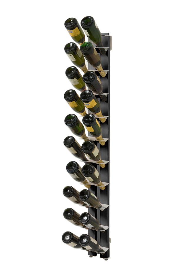 LE ZIE DI MILANO porte-bouteilles sur pied une face fixé au mur ZIA GAIA (H 156 cm / Noir - Hêtre ma