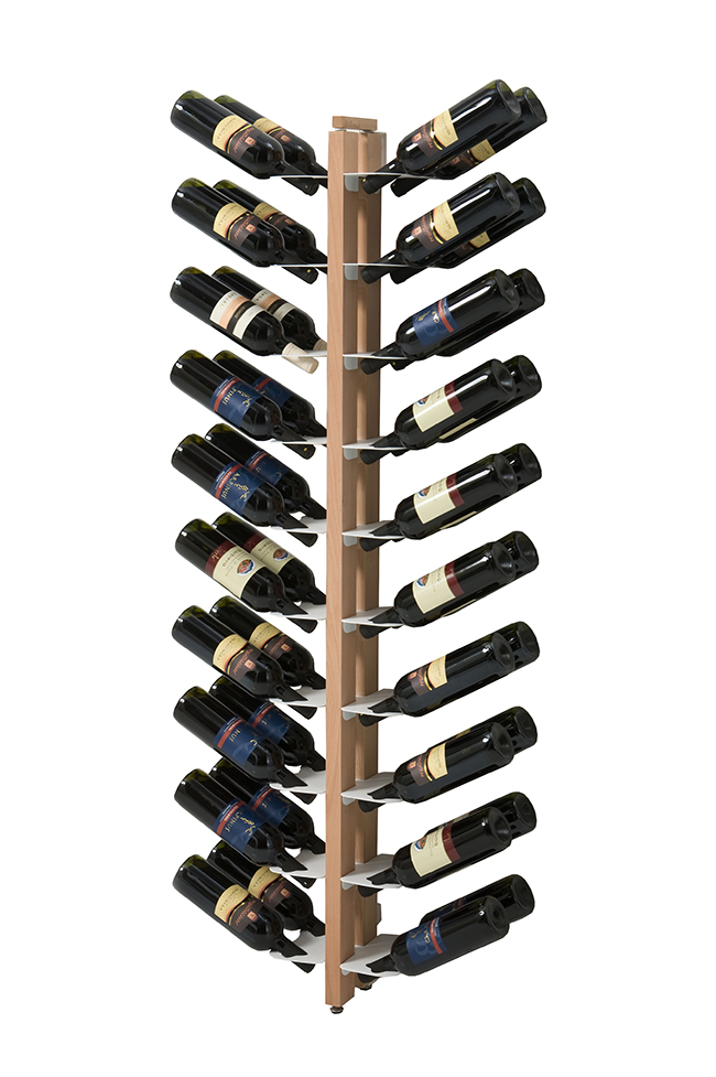 LE ZIE DI MILANO porte-bouteilles sur pied double face fixé au mur ZIA GAIA (H 156 cm / Naturel - Hê