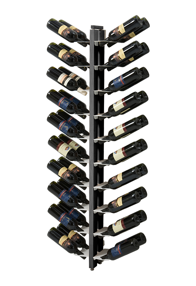 LE ZIE DI MILANO porte-bouteilles sur pied double face fixé au mur ZIA GAIA (H 156 cm / Noir - Hêtre