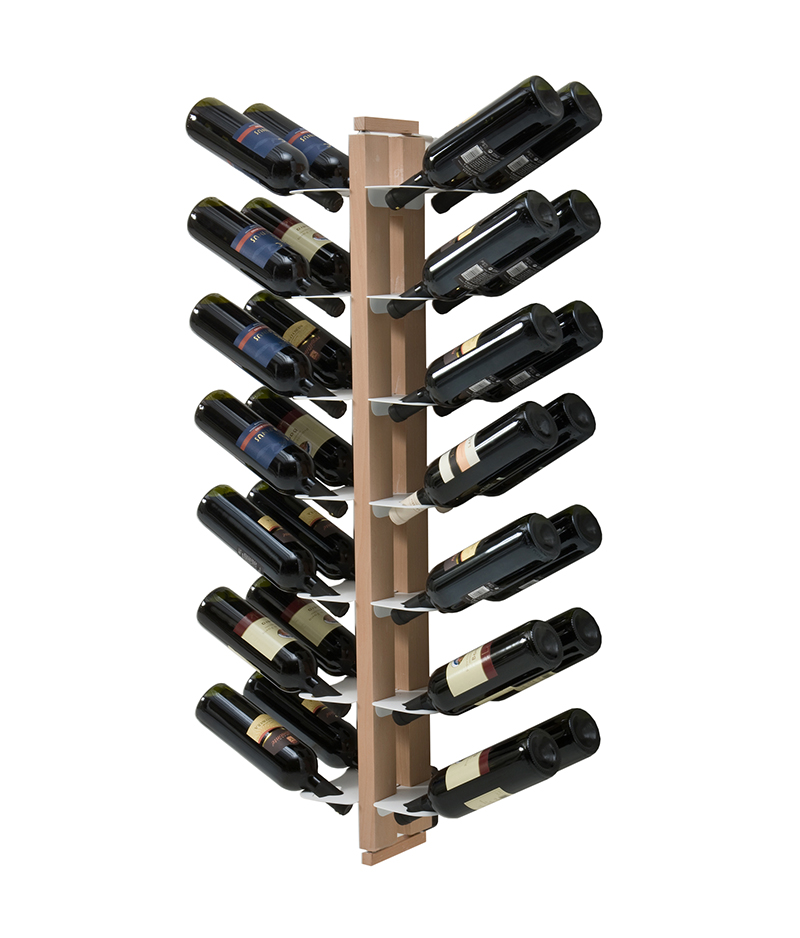 LE ZIE DI MILANO porte-bouteilles double face fixé au mur ZIA GAIA (H 112 cm / Naturel - Hêtre massi