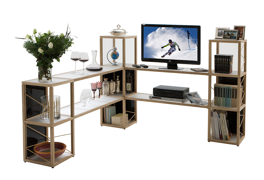 LE ZIE DI MILANO système modulaire I CASTELLI di ZIA BABELE BACAHP4 (Chêne naturel - Bois massif et 