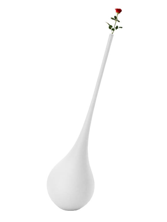 MYYOUR vase pour extérieur AMPOULE XL (Blanc - Poleasy gaufré moulé)