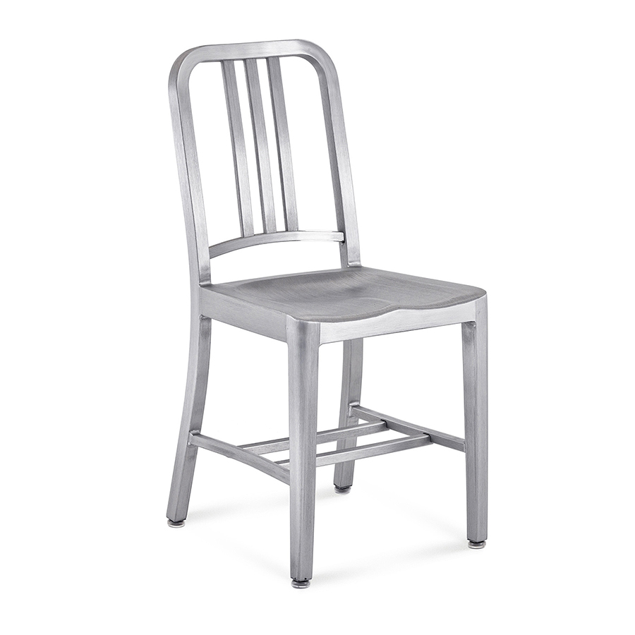 EMECO NAVY CHAIR chaise sans accoudoirs (brossé - Aluminium recyclé)