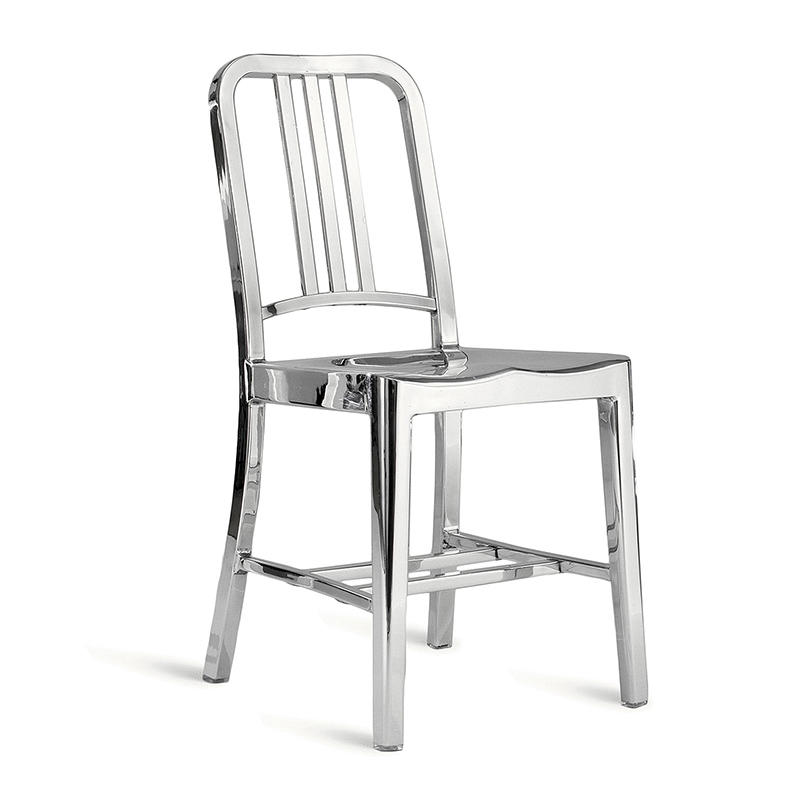 EMECO NAVY CHAIR chaise sans accoudoirs (Brillant - Aluminium recyclé)