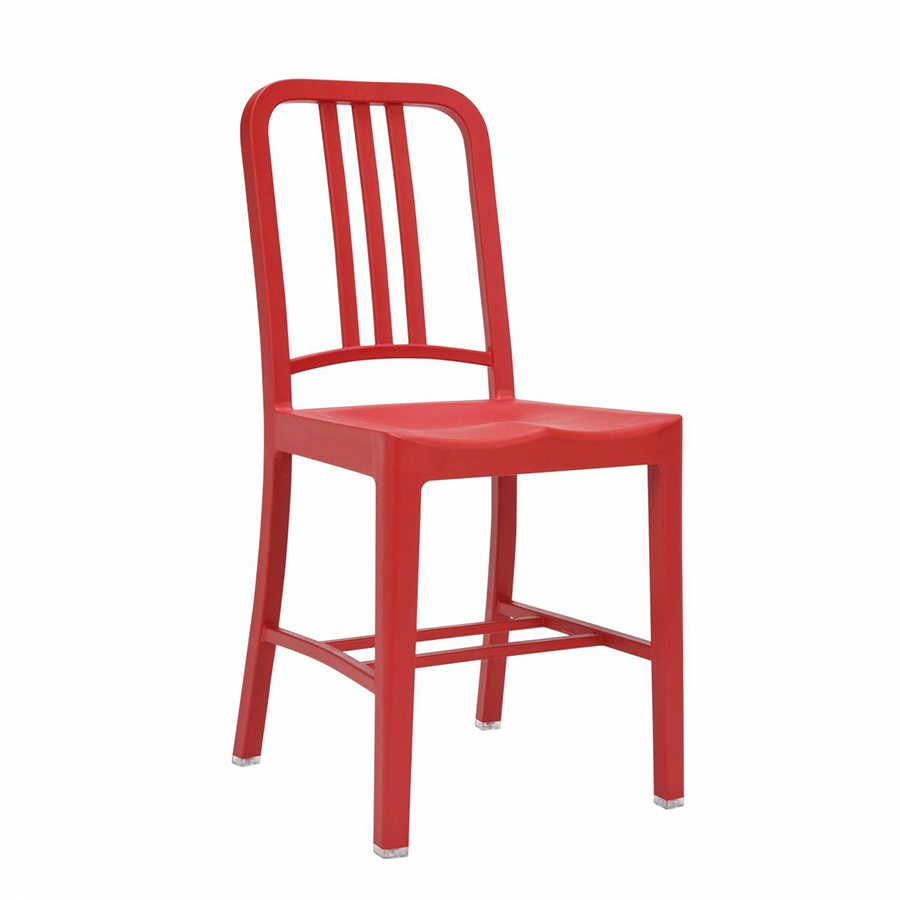 EMECO NAVY CHAIR 111 set de 2 chaises sans accoudoirs (Red - Plastique recyclé)
