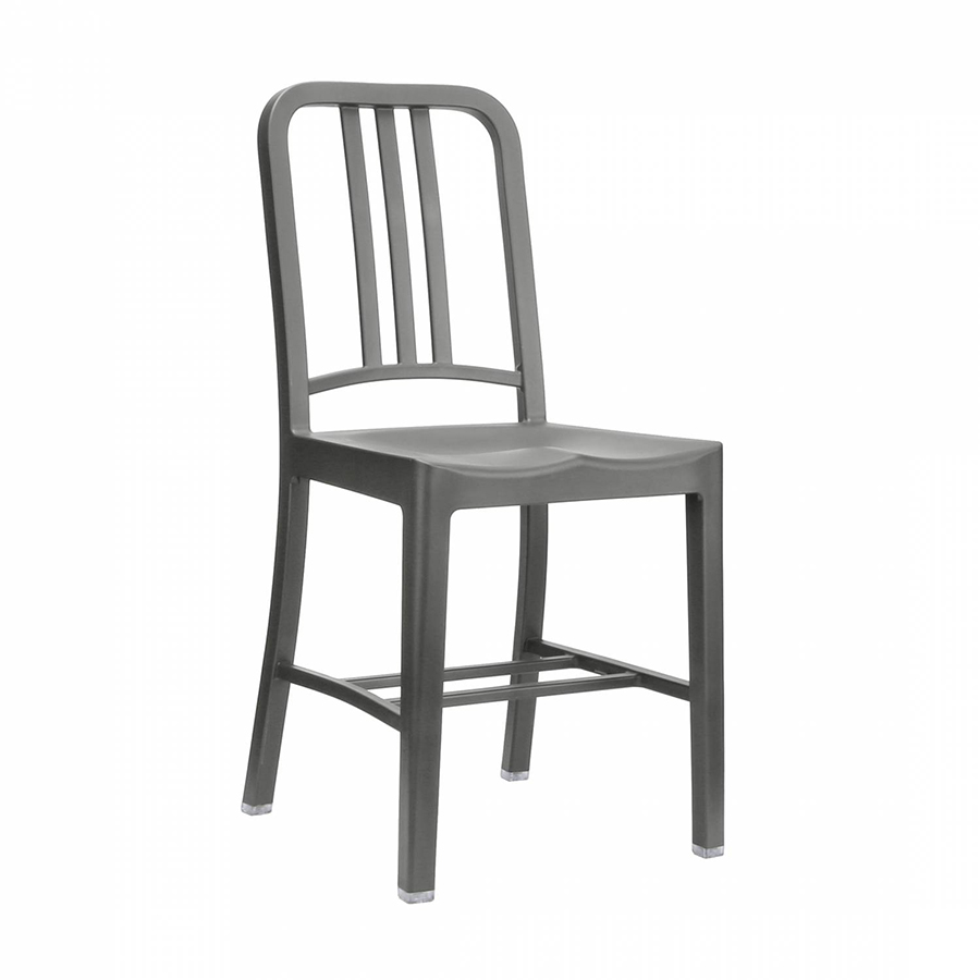 EMECO NAVY CHAIR 111 set de 2 chaises sans accoudoirs (Charcoal - Plastique recyclé)