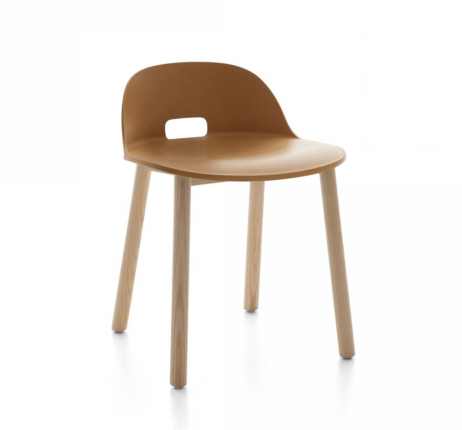 EMECO ALFI CHAIR LOW BACK chaise avec le dossier bas (Sable et frêne clair - Polypropylène et fibre 